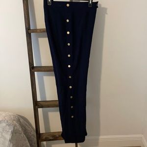 Retro Navy pants with gold buttons
